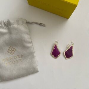 Kendra Scott Amethyst Earrings with Gold Trim